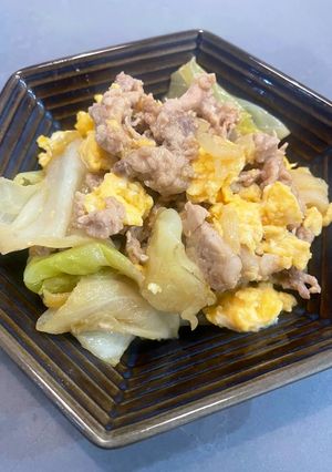 豚こまとキャベツのオイマヨソテー-レシピのメイン写真