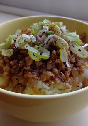 スピードごはん♡ひき肉バージョンの豚丼-レシピのメイン写真