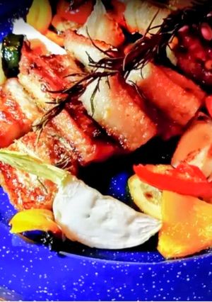 ゆっくり休み🍂豚肉と彩り野菜の柚子胡椒グリル-レシピのメイン写真