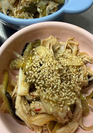 ピリ辛無限よだれ鶏＆よだれ茄子-レシピのメイン写真