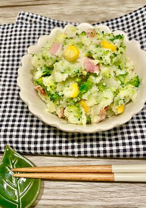 ブロッコリーとベーコンのポテトサラダ-レシピのメイン写真