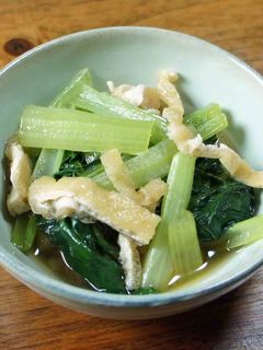小松菜と油揚げの煮びたし-レシピのメイン写真