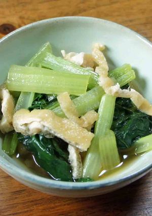 小松菜と油揚げの煮びたし-レシピのメイン写真