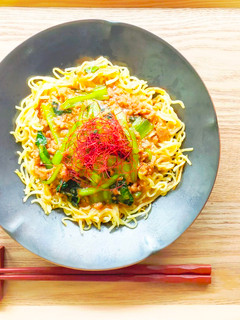 大豆ミートと小松菜のあんかけ焼きそば♪-レシピのメイン写真