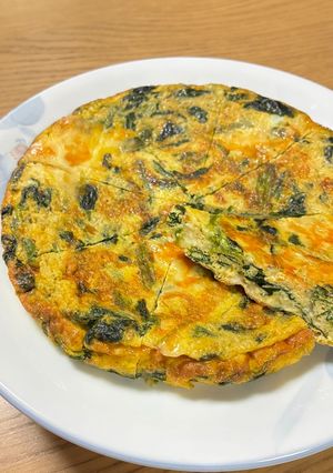 ほうれん草とチーズのキッシュ風卵焼き-レシピのメイン写真