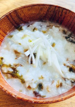 磯海苔と白髪ネギのお粥-レシピのメイン写真