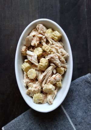 ヤングコーンと鶏ささみのおかかマヨ和え-レシピのメイン写真