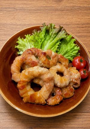 見た目が可愛い◎玉ねぎの肉巻きリング-レシピのメイン写真