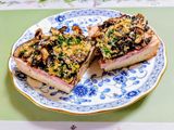 簡単居酒屋！キノコとハムのトーストサンド