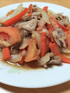 豚こま入りトマトの生姜焼き-レシピのメイン写真