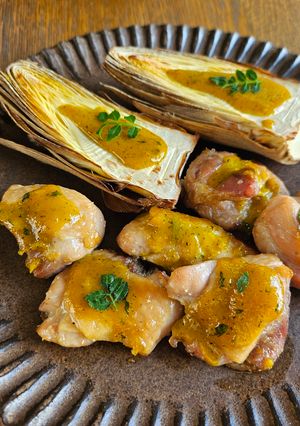 鶏もも肉の木の芽味噌焼き-レシピのメイン写真