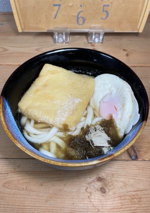 超簡単！あげととろろ昆布の月見うどん-レシピのメイン写真