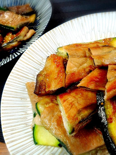 *ズッキーニとなすの豚肉挟み焼き*-レシピのメイン写真