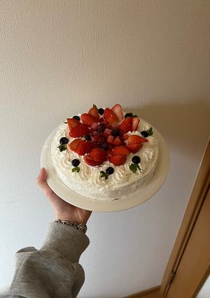 ガトーショコラ風デコレーションケーキ🤎🩷-レシピのメイン写真