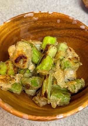 カリッと揚げ焼きオクラ-レシピのメイン写真