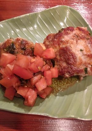 豚コマのあっという間バジルハンバーグ風-レシピのメイン写真