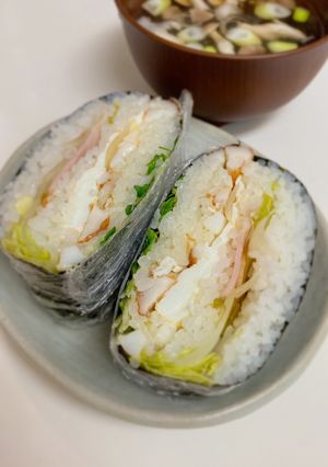 今日のおにぎらず　タンパク質多め-レシピのメイン写真