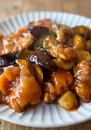mなすと薄切り豚肉の酢豚風-レシピのメイン写真