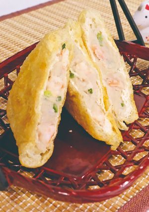 海老芋とエビの油揚げ包み-レシピのメイン写真