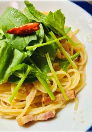 ほうれん草と明太子のベーコンペペロン-レシピのメイン写真