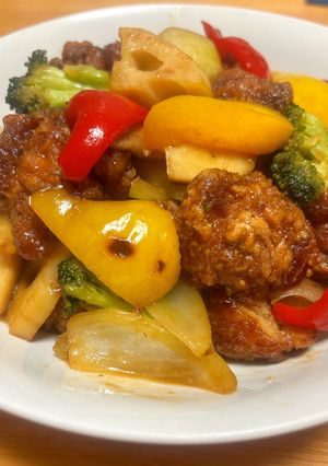 鶏肉と彩り野菜の甘酢炒め-レシピのメイン写真