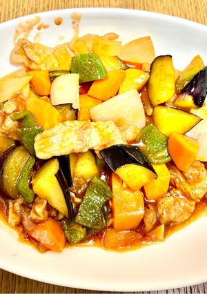 豚肉と茄子の酢豚風-レシピのメイン写真