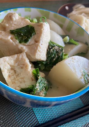 かぶと豆腐のごま豆乳スープ-レシピのメイン写真