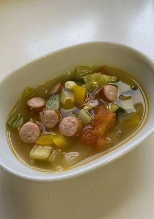 【親子クッキング】夏野菜スープ-レシピのメイン写真