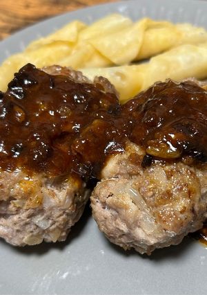 肉感満載ハンバーグ-レシピのメイン写真