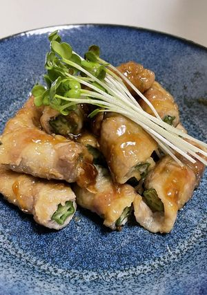 オクラの豚バラ巻き-レシピのメイン写真