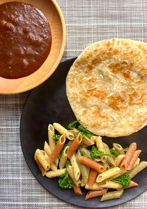 デミカレー&ハーブペンネ-レシピのメイン写真