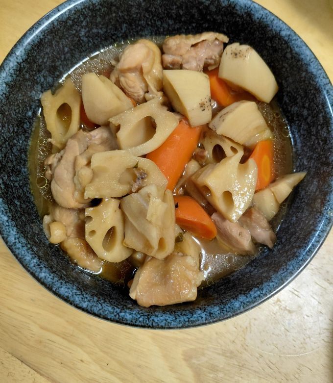 れんこん！鶏肉とにんじんの甘酒煮-レシピのメイン写真