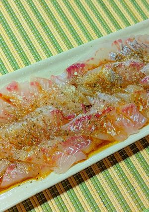 手を加えればパーティー♡鯛のカルパッチョ-レシピのメイン写真