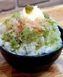 熱々を召し上がれ♪緑茶バターごはん