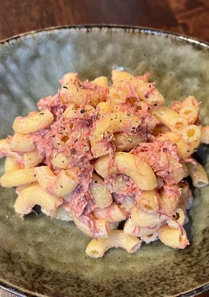 おうち居酒屋！コンビーフのマカロニサラダ-レシピのメイン写真