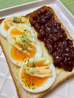 ゆで卵とあんバターのトースト♪-レシピのメイン写真