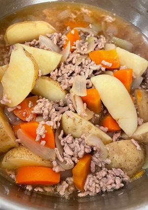 新じゃがいもとひき肉の肉じゃが⭐︎皮付きで-レシピのメイン写真