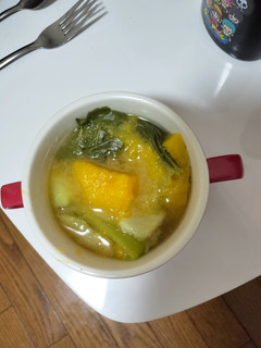 かぼちゃとチンゲン菜お味噌汁-レシピのメイン写真