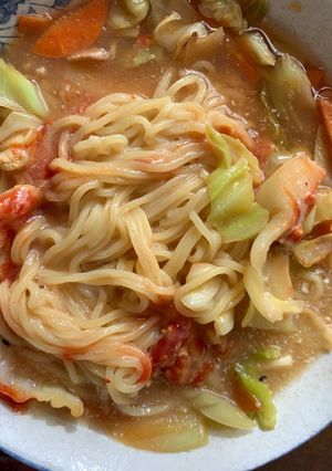 お一人様醤油ラーメン簡単酸辣湯麺風隠し味-レシピのメイン写真