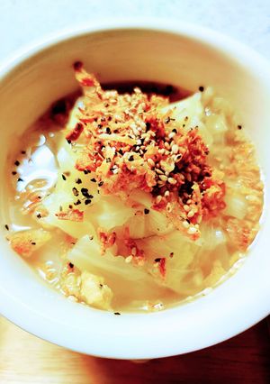 今夜の夕飯☆春キャベツと白ネギのスープ♪-レシピのメイン写真