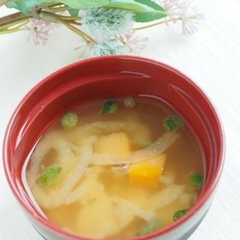 รูปของ 南瓜のみそ汁【入院食㉔-2夕/温副菜】