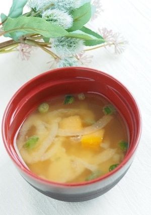 南瓜のみそ汁【入院食㉔-2夕/温副菜】-レシピのメイン写真