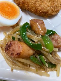 ウインナーともやしとピーマンの炒め物♪-レシピのメイン写真