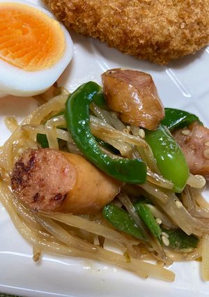 ウインナーともやしとピーマンの炒め物♪-レシピのメイン写真