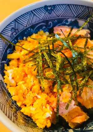 お惣菜丼●一口焼き鮭＆玉子そぼろ丼-レシピのメイン写真