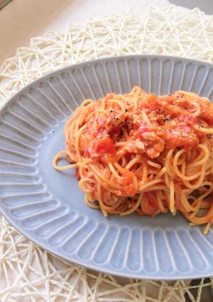 【主食・主菜・副菜】 ツナトマトパスタ-レシピのメイン写真