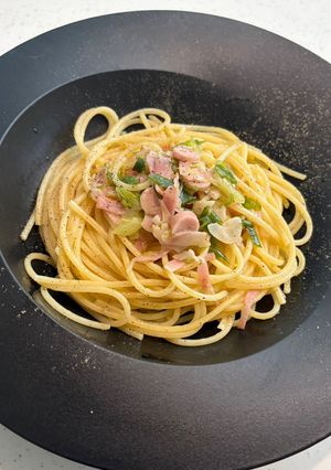 家族に人気!ペペロンチーノネギパスタ-レシピのメイン写真