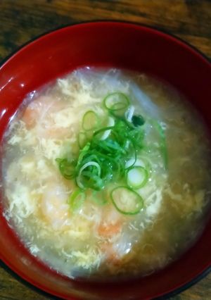 むきエビと春雨の卵スープ-レシピのメイン写真