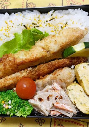 11/5ﾖｯﾁｬﾝ☆サーモンフライお弁当-レシピのメイン写真