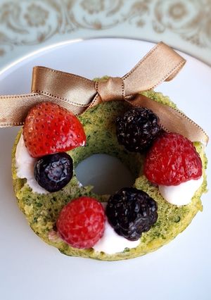 ほうれん草のリースケーキ(犬用)-レシピのメイン写真